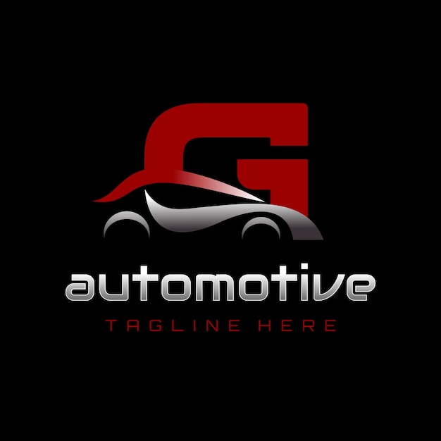 Vector de diseño del logotipo automotriz de la letra g