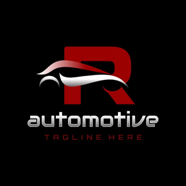 Vector de diseño del logotipo automotriz de la letra r