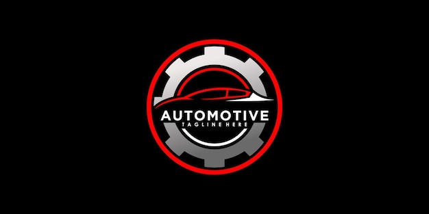 Vector de diseño de logotipo de automóvil automotriz y de servicio con concepto creativo