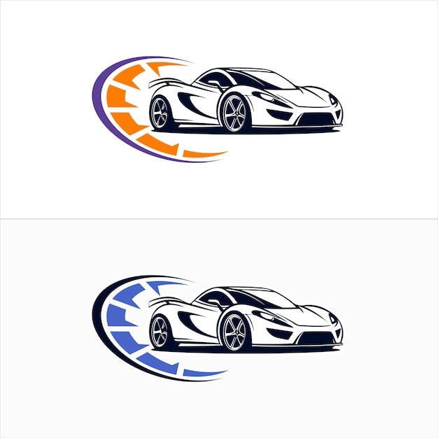 Vector de diseño del logotipo del automóvil de velocidad automática