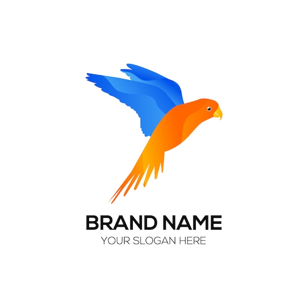 Vector de diseño de logotipo de aves