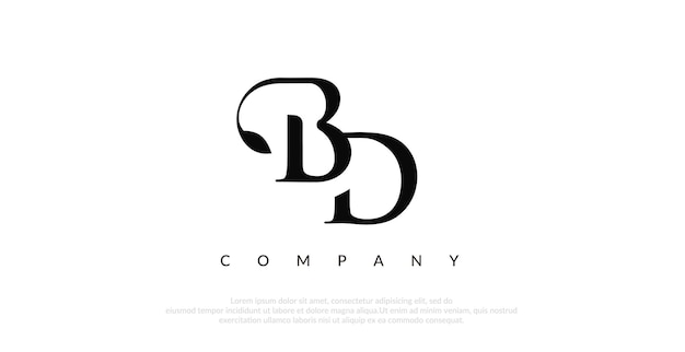 Vector de diseño de logotipo BD inicial