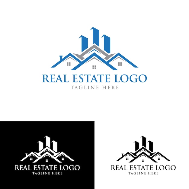 Vector vector de diseño de logotipo de bienes raíces