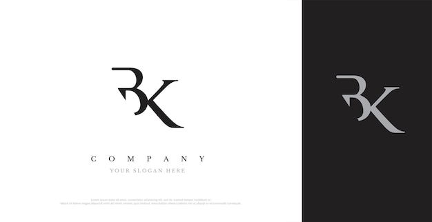 Vector de diseño de logotipo BK inicial
