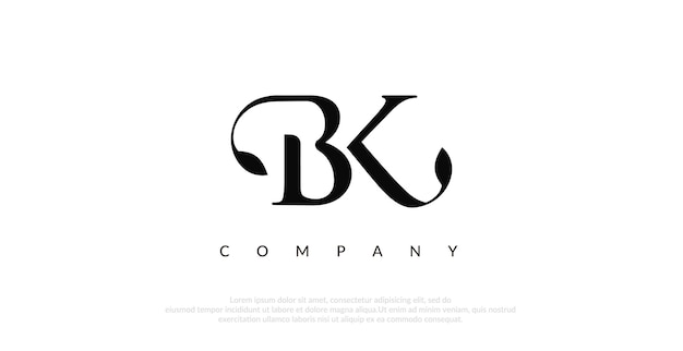 Vector de diseño de logotipo BK inicial