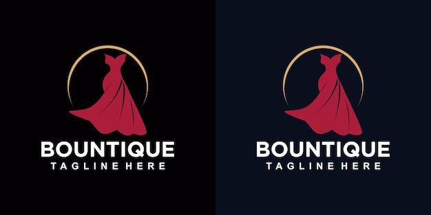Vector de diseño de logotipo de Bountique con vector premium de concepto único creativo