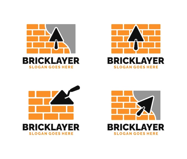 Vector de diseño del logotipo de Bricklayer