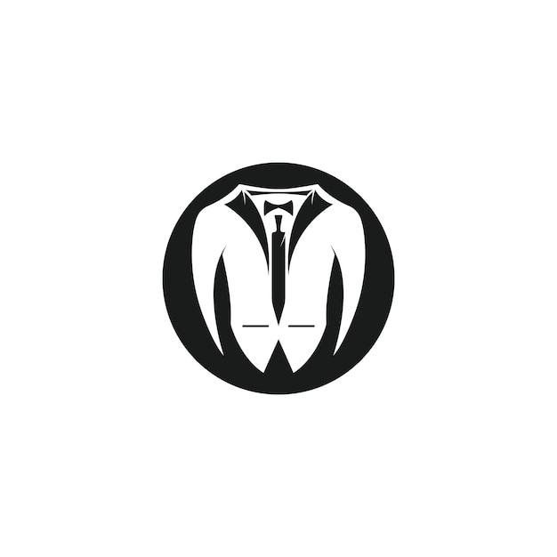 Vector de diseño de logotipo de caballero de esmoquin