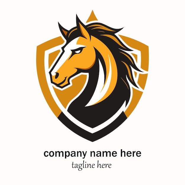 vector de diseño de logotipo de caballo