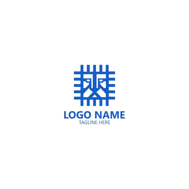 Vector de diseño del logotipo de la cabeza de león