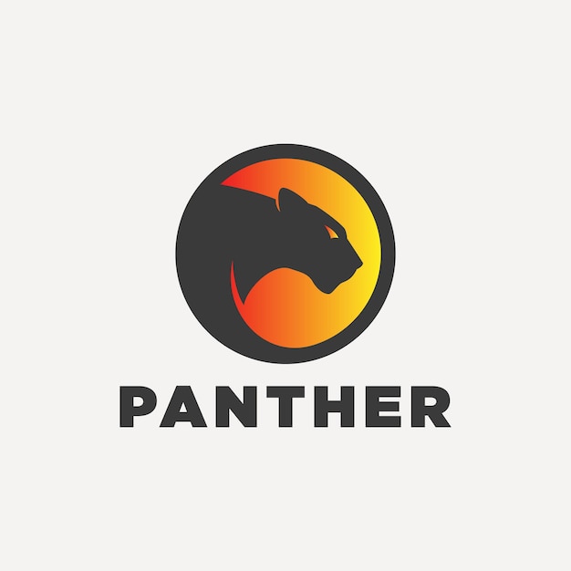 Vector de diseño de logotipo de cabeza de pantera jaguar