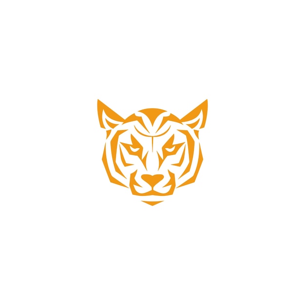 Vector de diseño de logotipo de cabeza de tigre