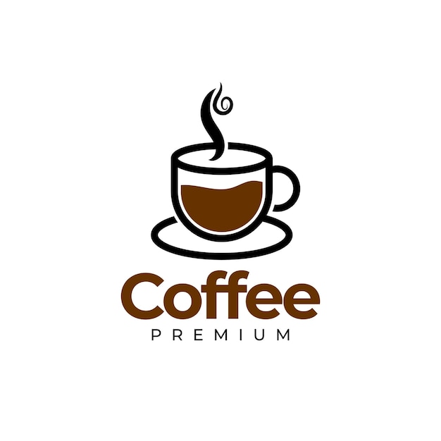 Vector de diseño del logotipo de la cafetería