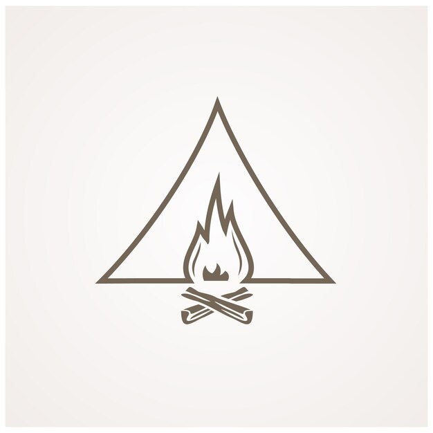 Vector de diseño de logotipo de campamento