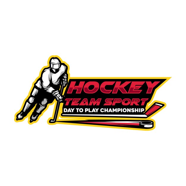 Vector de diseño del logotipo del campeonato de hockey