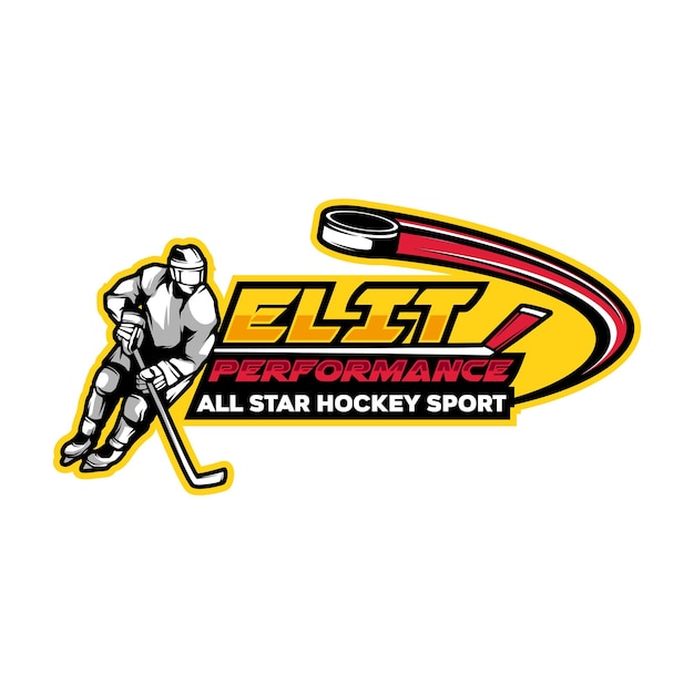 Vector de diseño del logotipo del campeonato de hockey