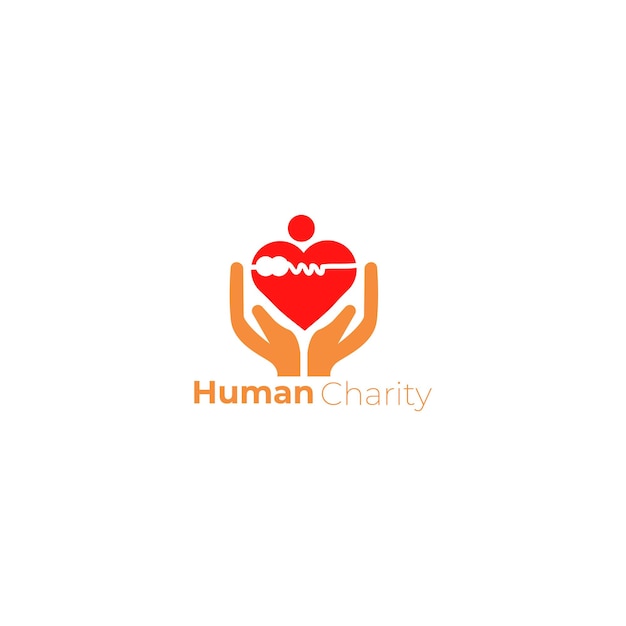 Vector de diseño de logotipo de caridad
