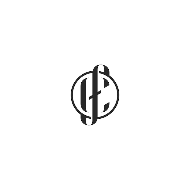 Vector de diseño de logotipo de carta CF
