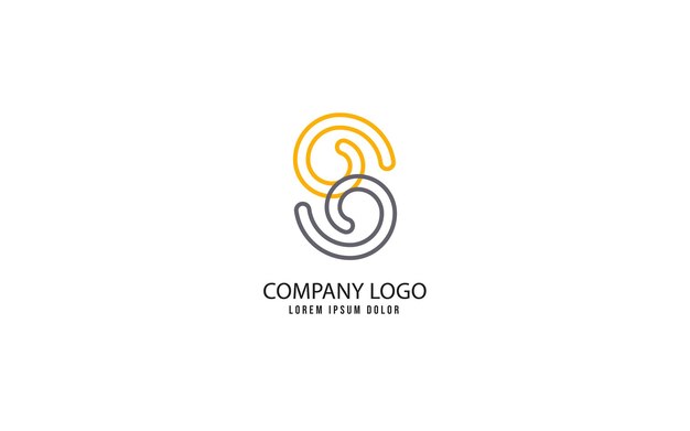 vector de diseño de logotipo de carta vectorial