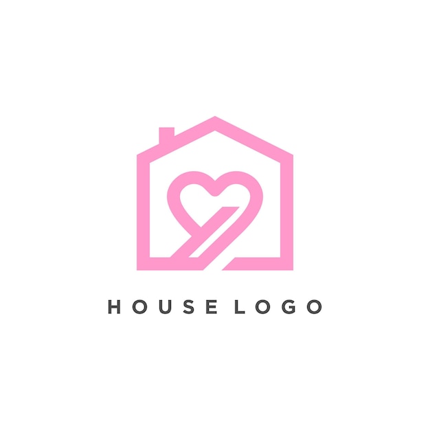Vector de diseño de logotipo de casa con concepto simple moderno