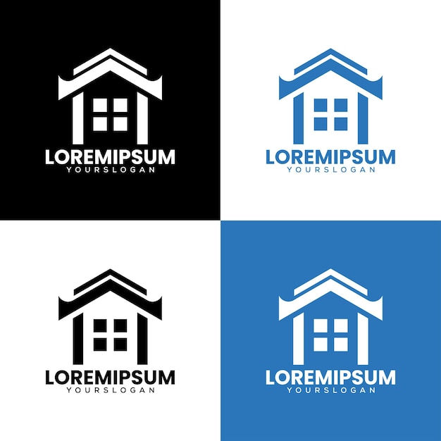 Vector de diseño de logotipo de la casa del edificio