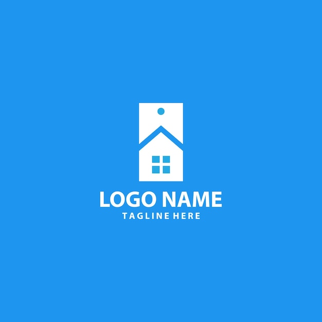 vector de diseño del logotipo de la casa de etiquetas