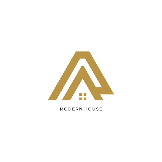 Vector vector de diseño de logotipo de casa moderna con concepto creativo