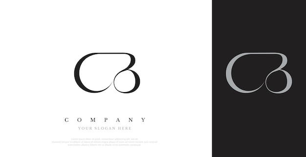 Vector de diseño de logotipo CB inicial