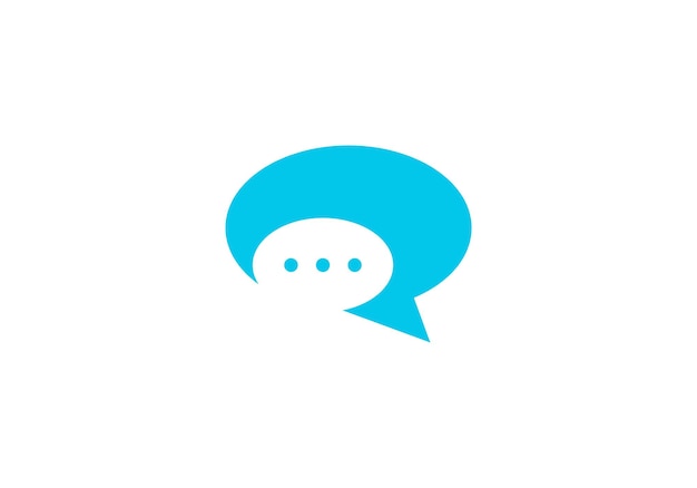 Vector de diseño de logotipo de cerebro de conversación simple