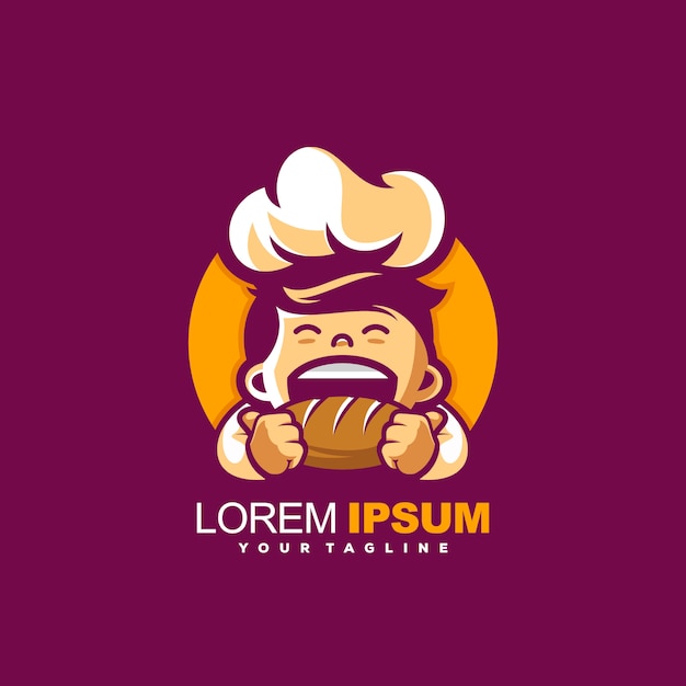 Vector de diseño de logotipo de chef impresionante