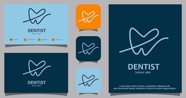 Vector de diseño de logotipo de chequeo dental