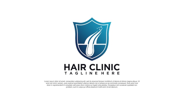 Vector de diseño de logotipo de clínica de cabello con vector premium único creativo parte 2