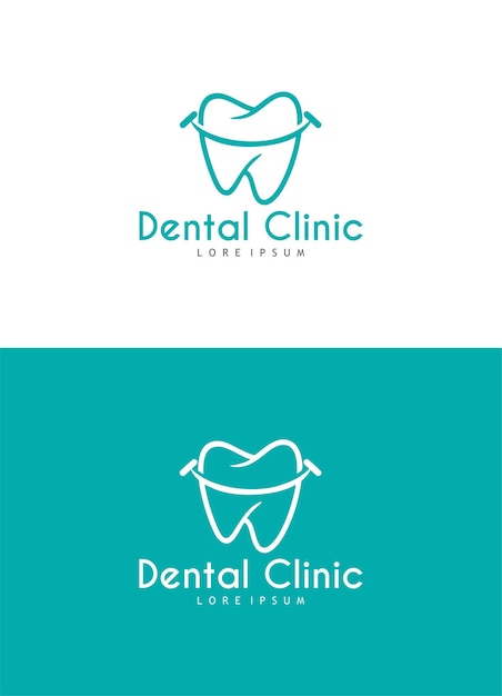 Vector de diseño de logotipo de clínica dental