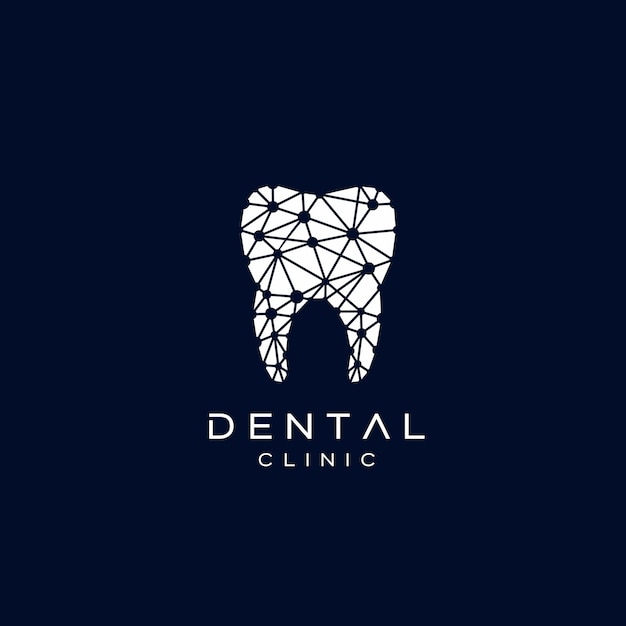 Vector de diseño de logotipo de clínica de tecnología dental