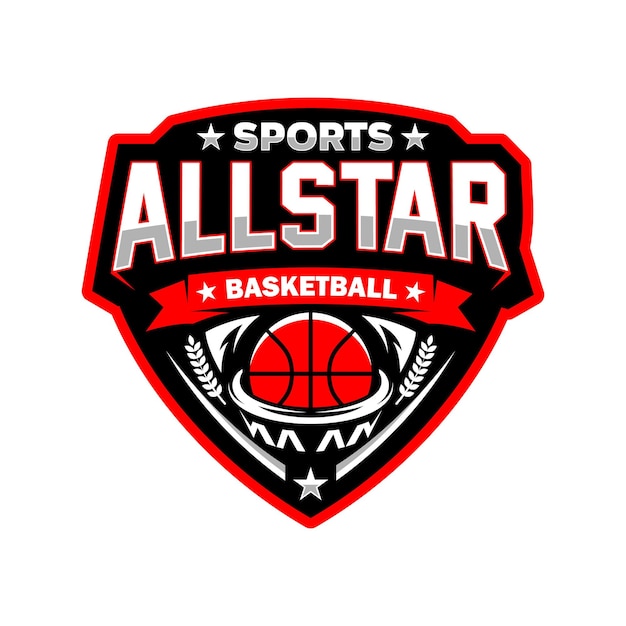 Vector de diseño del logotipo del club de baloncesto