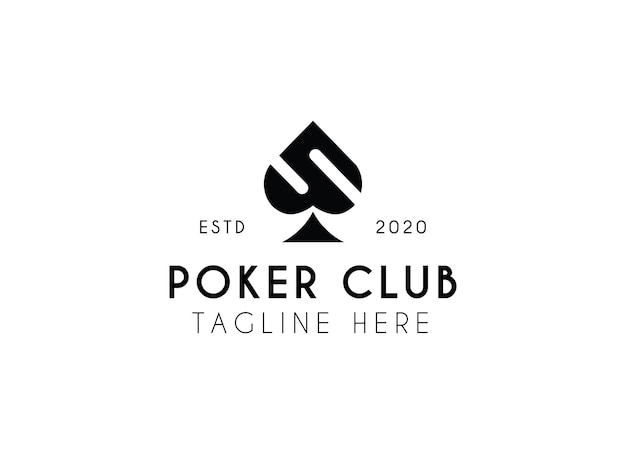 El vector de diseño del logotipo del club de póquer El rey del diseño del logotip de los clubes de póquer