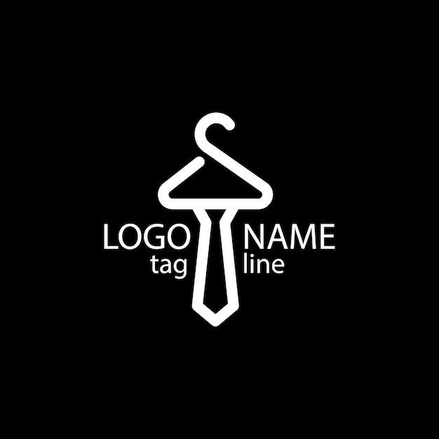 Vector de diseño del logotipo del colgador de corbata