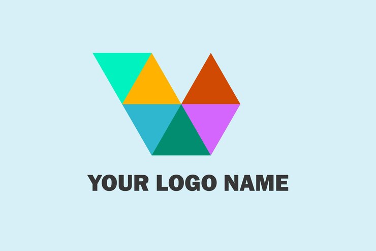 Vector de diseño de logotipo para colorear V.