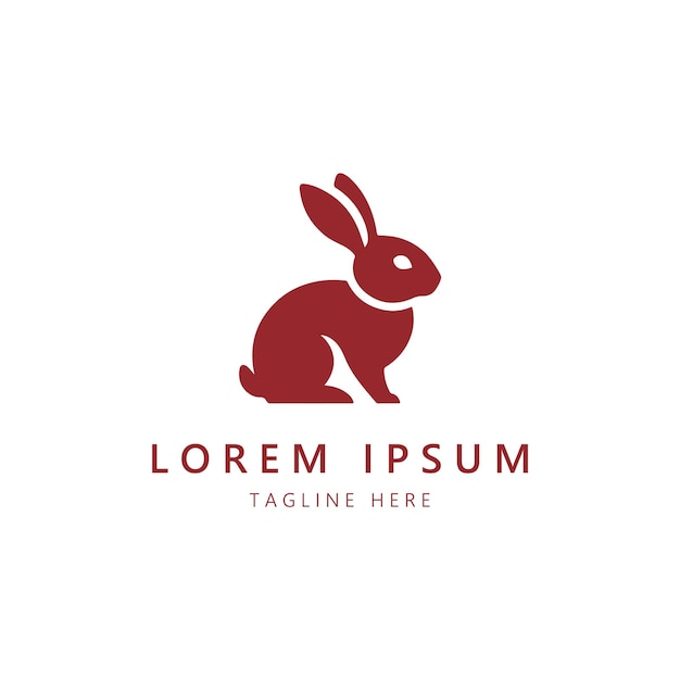 Vector de diseño de logotipo colorido degradado de conejo