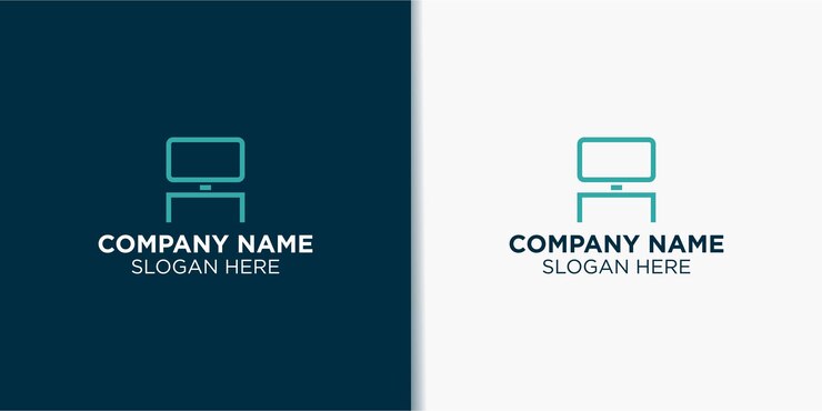 vector de diseño de logotipo de computadora, inspiración de logotipo de tecnología