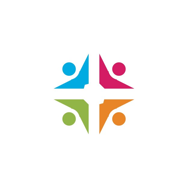 Vector de diseño de logotipo comunitario con idea creativa