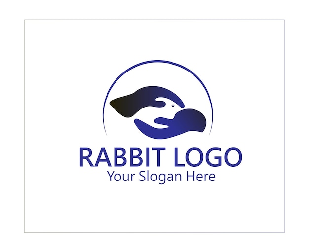 Vector de diseño de logotipo de conejo creativo