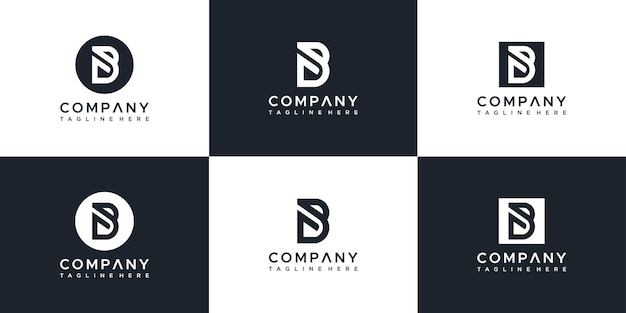 Vector de diseño de logotipo de conjunto de monograma