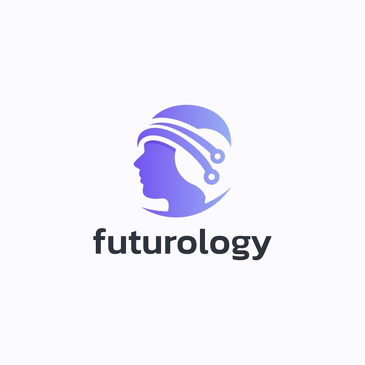 Vector vector de diseño de logotipo de conocimiento futuro plantilla de símbolo de investigador de tecnología