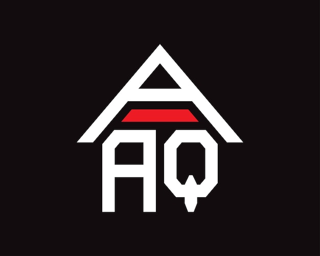 Vector de diseño de logotipo de construcción de bienes raíces de letras AAQ