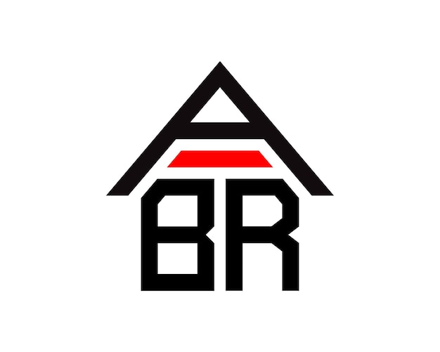 Vector de diseño de logotipo de construcción de bienes raíces de letras ABR