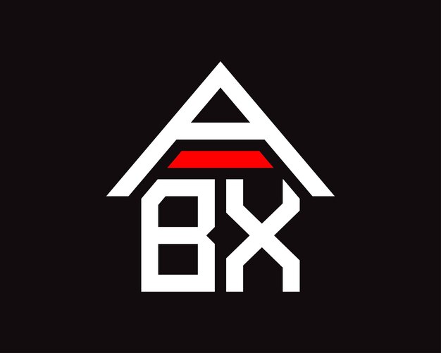 Vector de diseño de logotipo de construcción inmobiliaria de letras ABX