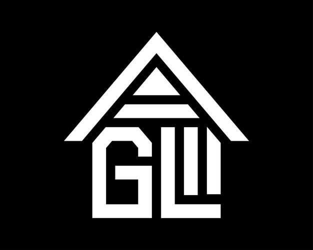 Vector de diseño de logotipo de construcción inmobiliaria con letras AGL
