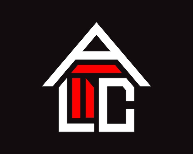 Vector de diseño de logotipo de construcción inmobiliaria con letras ALC