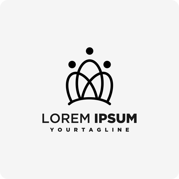 vector de diseño de logotipo de corona gratis